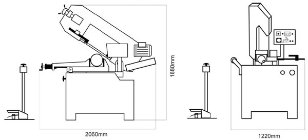 Ferăstrău cu bandă pentru metal PMS 230/260 HAD Pilana